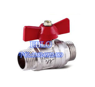 上海依博羅外螺紋鍍鋅銅球閥（蝶形柄）