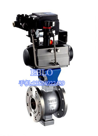 上海依博羅VQ640F氣動(dòng)法蘭式V型球閥