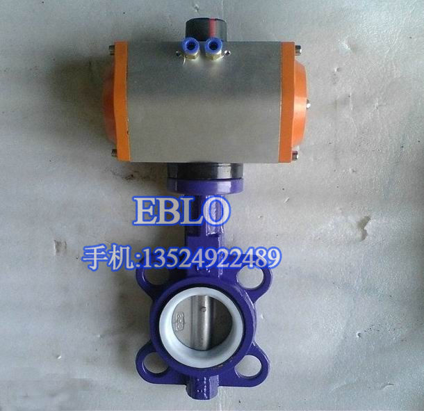 上海依博羅D671F氣動(dòng)四氟蝶閥